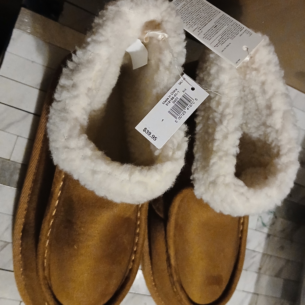 Cozy Tan Kids Slippers